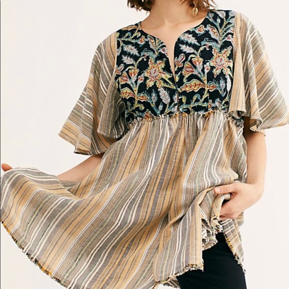 Free People Multicolor Striped Tunic